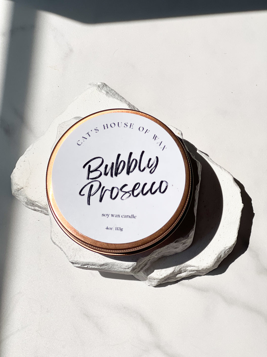 Bubbly Prosecco Travel Candle