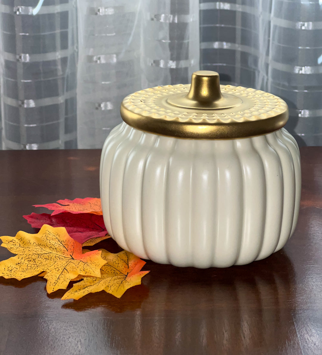 Ceramic Pumpkin Jar Candle
