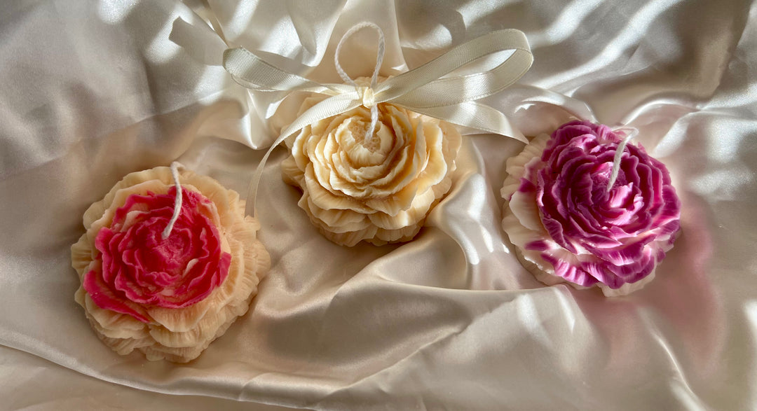 Mini Blooming Peony Candles