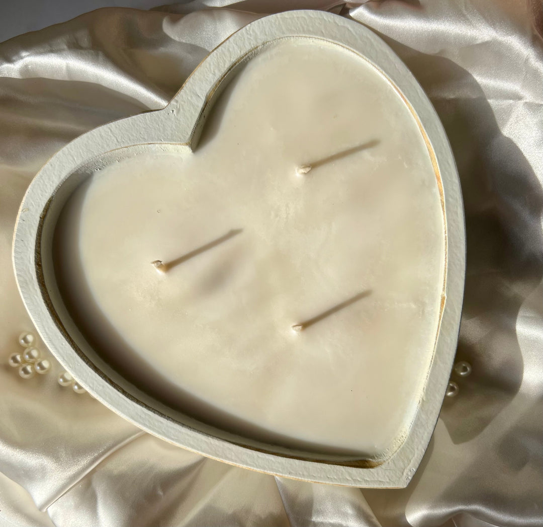 Heart Dough Bowl Candle